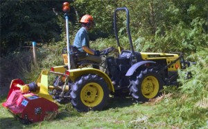 tractor with 1.5m flail mower